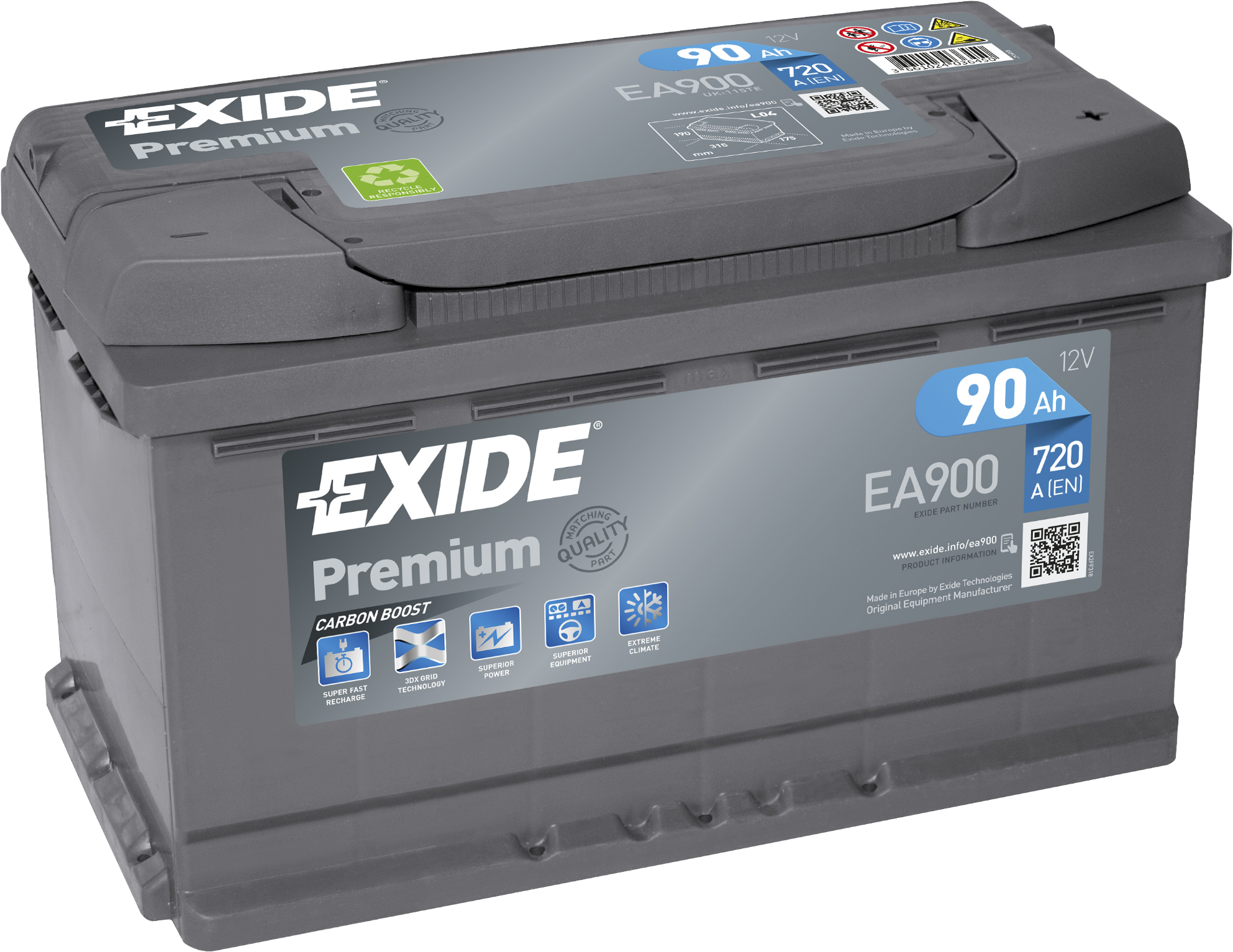 Automotive Battery Png - Exide 100ah (2048x1591), Png Download