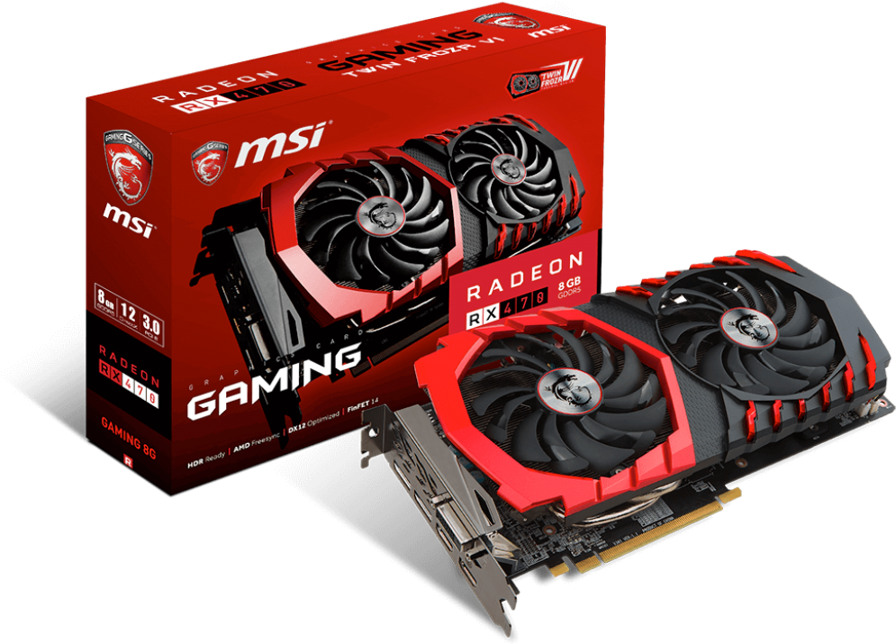 Radeon™ Rx 470 Gaming 8g - Msi Rx 470 Gaming X 4g Graphics Card - 4 Gb - Gddr5 (1024x819), Png Download