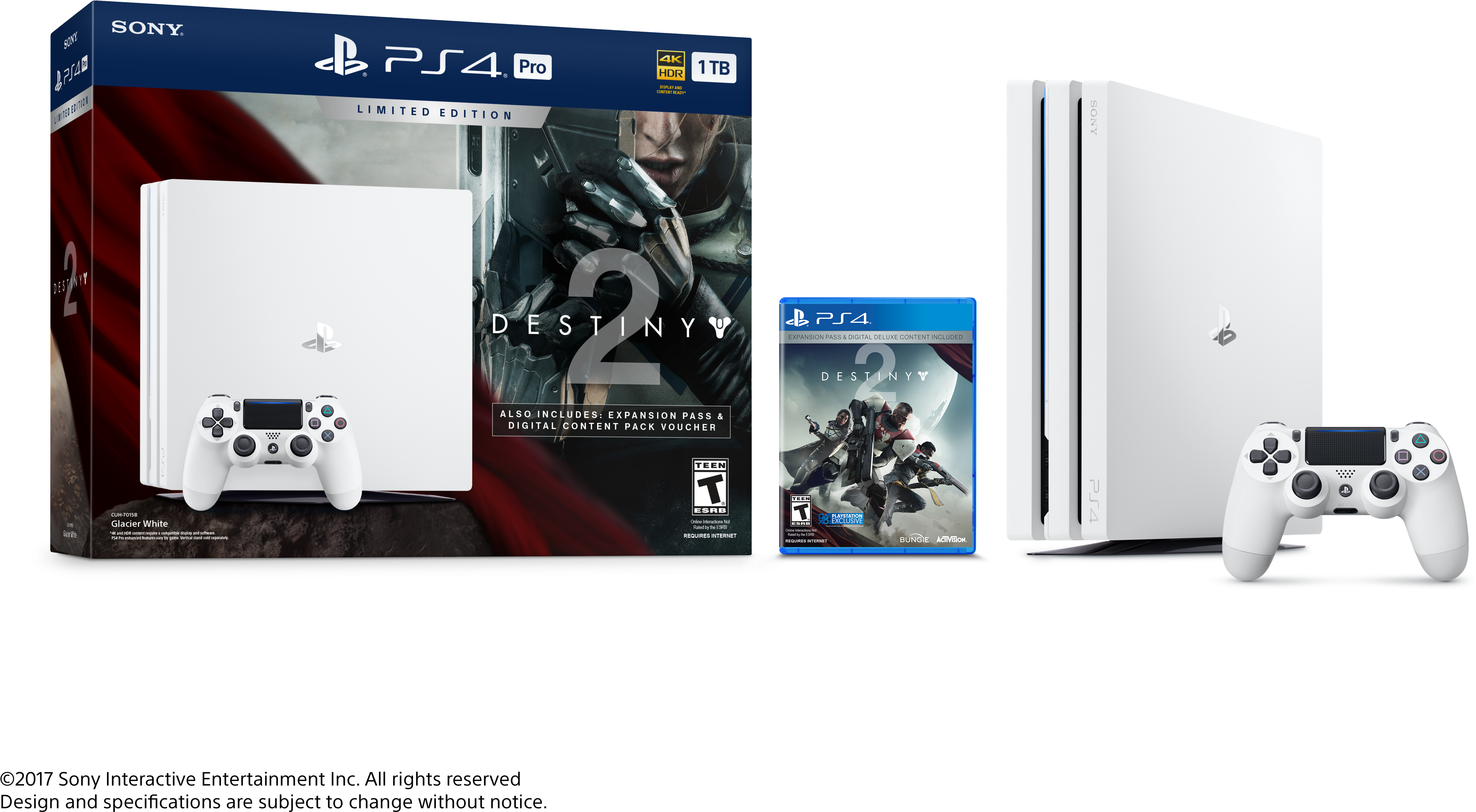 Sony Playstation 4 Pro 1tb Limited Edition Destiny (6000x4000), Png Download
