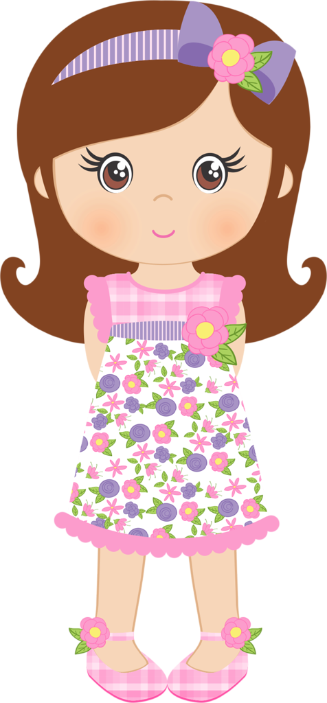 Spring Shabby Chic Png - Girl Clipart (476x1024), Png Download