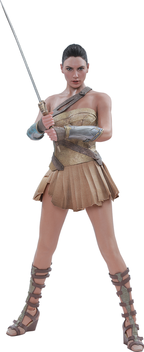 Hot Toys Wonder Woman Training Armor Version Sixth - Wonder Woman Gold Costume (480x1174), Png Download