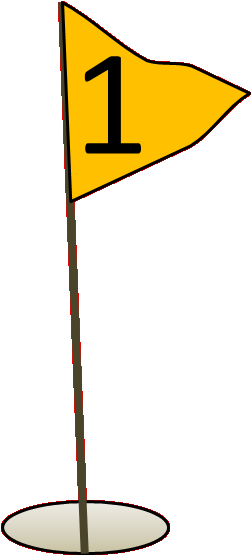 Golf Flag Small@share On Golfflag Petal - Number 1 Golf Flag (260x570), Png Download