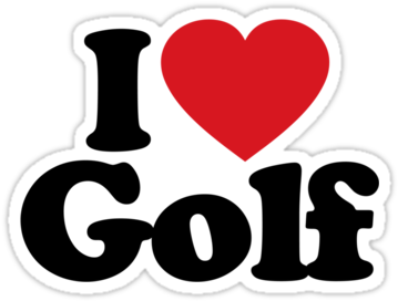 Golf Set 2 Pink Instant Download Digital Clipart Graphics - Love Golf (375x360), Png Download