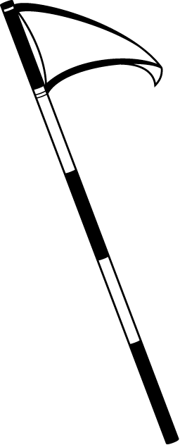 Golf Flag - Golf Flag Clip Art Black And White (256x631), Png Download
