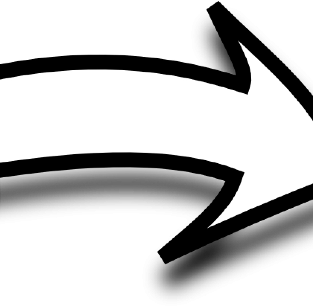 Clipart Resolution 1024*1024 - Curved Arrow Clipart Black And White (1024x1024), Png Download