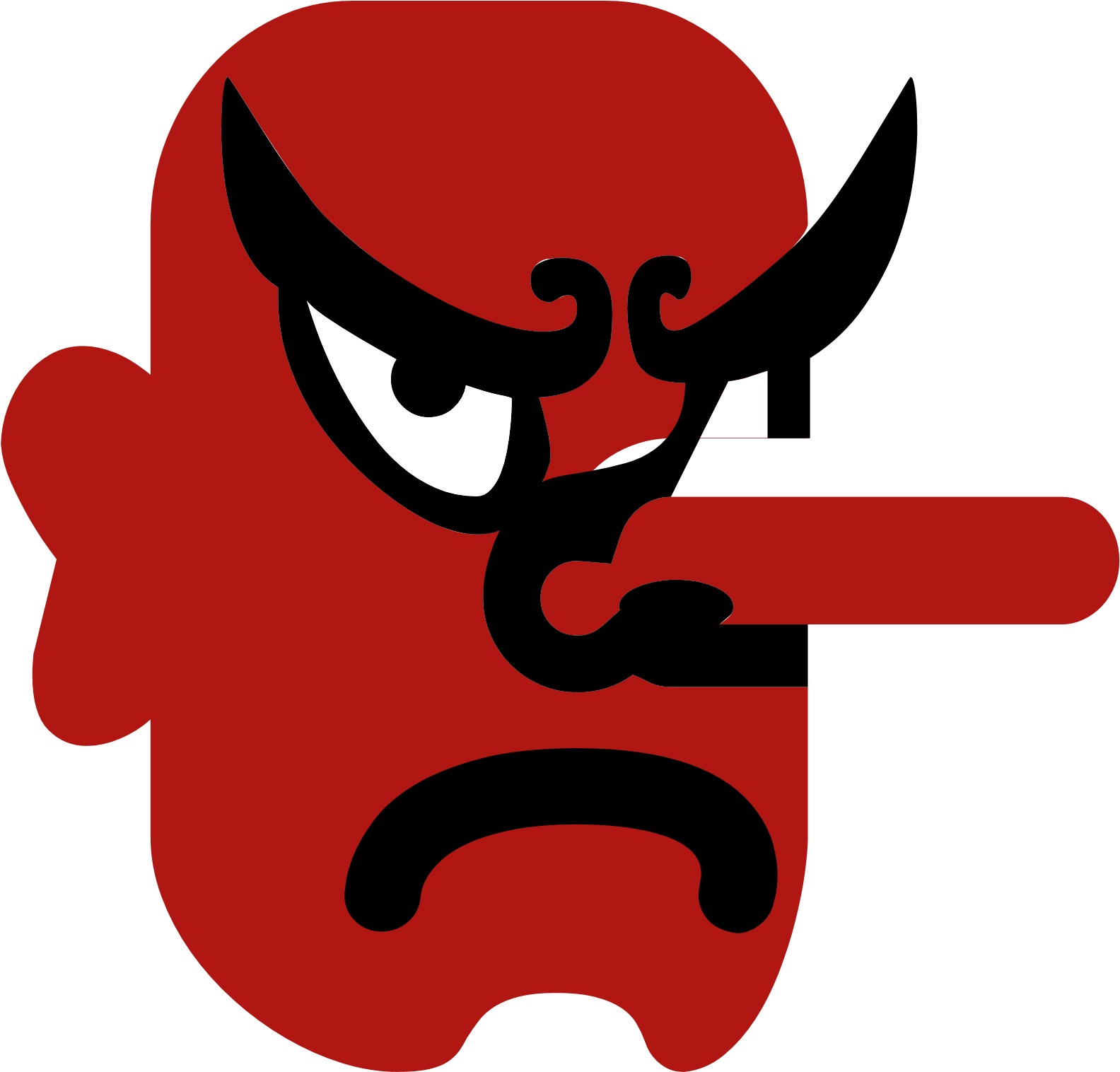 Windows 7 And 8 Will Display Black Emoticons, With - Cartoon (1600x1600), Png Download