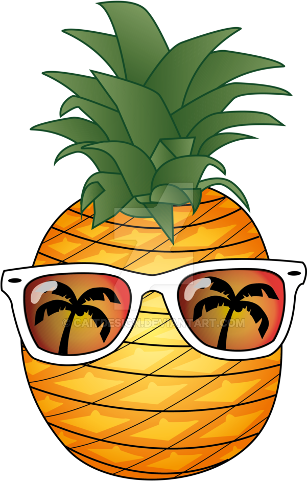 Pineapple Summer By Caitdesign On Deviantart Vector - Pineapple Summer Clip Art Transparent (600x976), Png Download