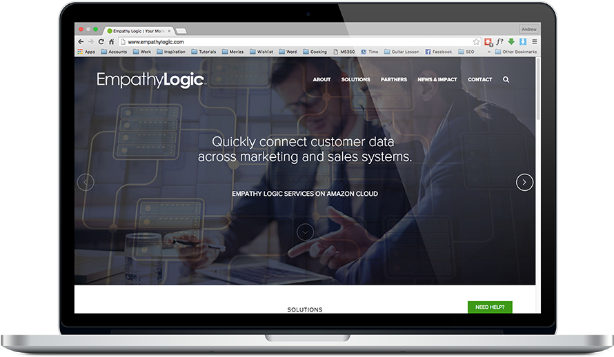Empathy-logic Mockup Laptop 2 - Web Design (1000x704), Png Download