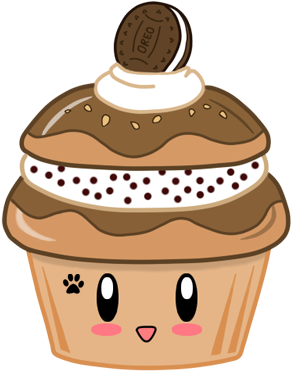 Cupcakes Drawing - Cute Chocolate Cupcake Cartoon (374x414), Png Download