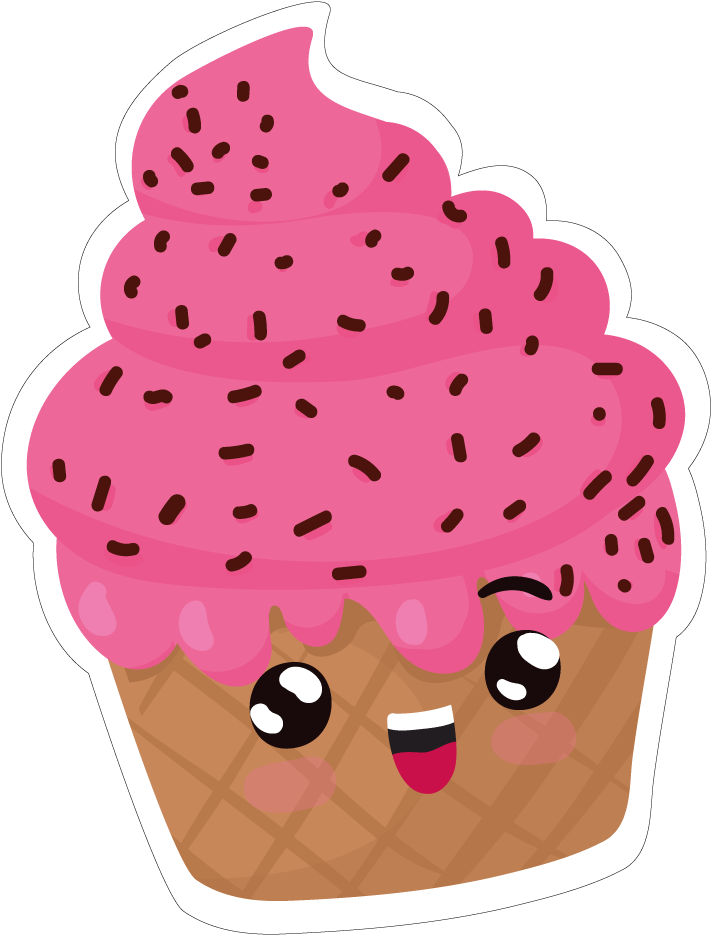Cupcake - Vector Ice Cream Png (1000x1000), Png Download