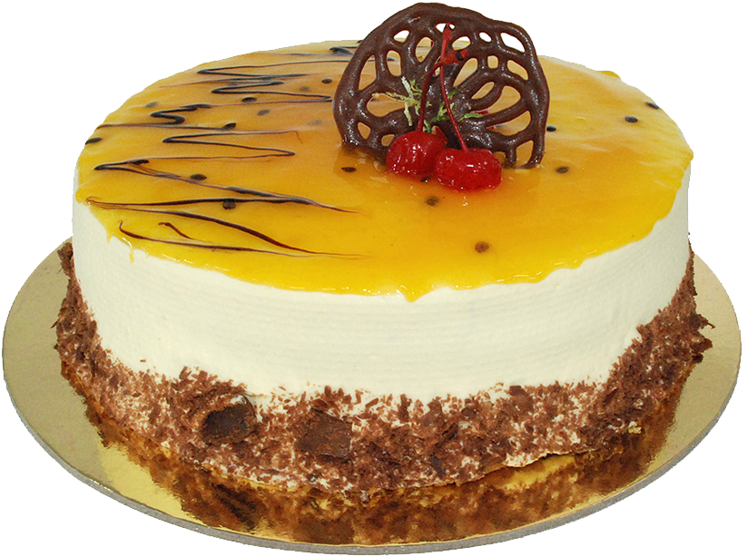 Torta De Maracuyá - Decoracion De Cheesecake De Maracuya (900x900), Png Download