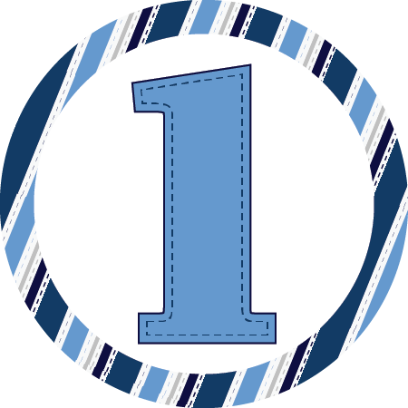 1st Birthday Blue Transparent (450x450), Png Download