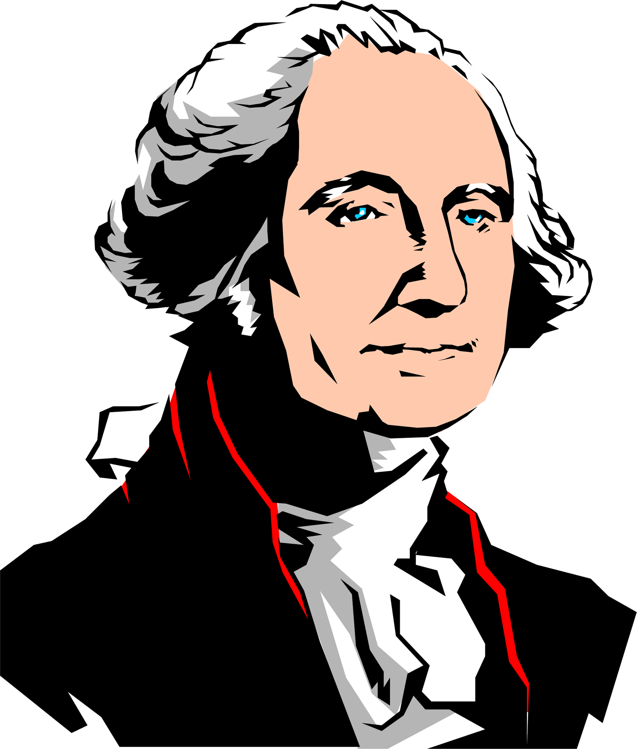 George Washington Clipart Sketch - Cartoon Image Of George Washington (2043x2400), Png Download