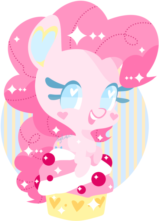 Snow Angel, Cupcake, Cute, Food, Heart Eyes, Pinkie - My Little Pony: Friendship Is Magic (600x835), Png Download