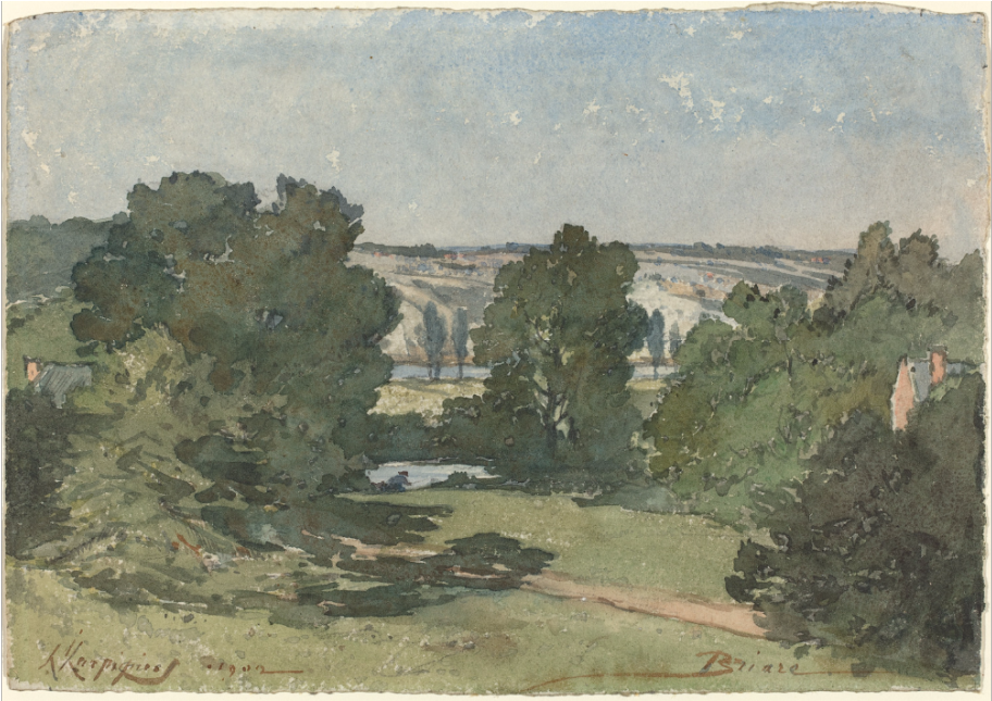 Briare, Watercolor Over Graphite On Wove Paper, × Cm, - Briare (1280x644), Png Download