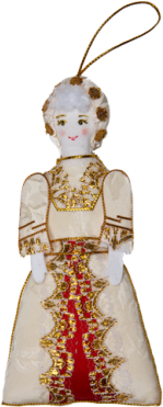 Handmade Ornament Of First Lady Martha Washington, - Japanese Dolls (370x370), Png Download