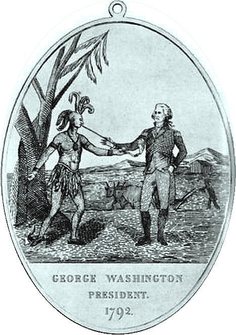 President George Washington - Treaty Of Peace And Friendship 1787 (467x662), Png Download