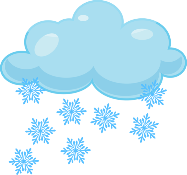 Snowfall Png Pic - Snowy Weather Clip Art (640x599), Png Download