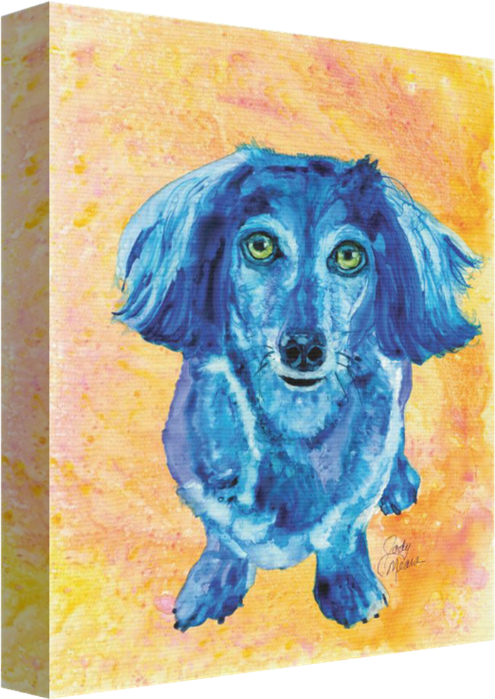 Cleo Dachshund Stretched Canvas - Rainbow Card Company Sc132cl 30cm X 41cm . Stretched (915x1200), Png Download