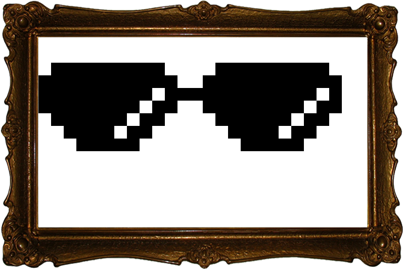 My Sloppy Version Of The "deal With It Glasses" Put - Pixel Sunglasses (798x538), Png Download