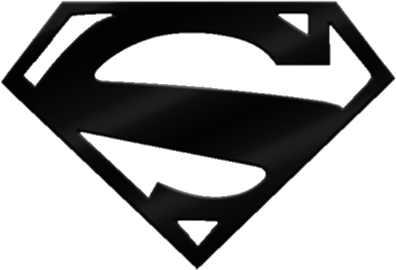 Black And White Superman Logo Png Pic - New Superman Logo (640x466), Png Download