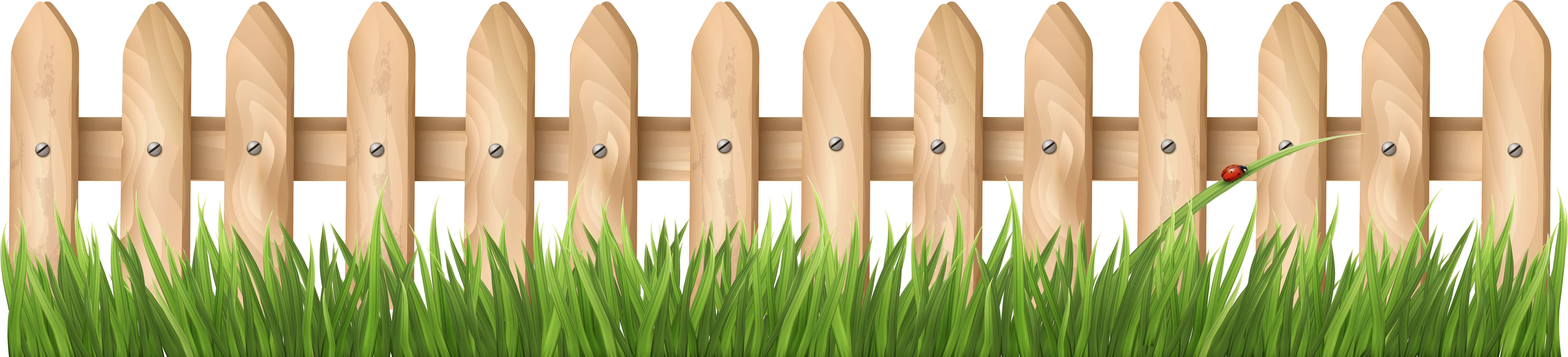 Transparent Fence With Grass Png Clipart (8643x2168), Png Download