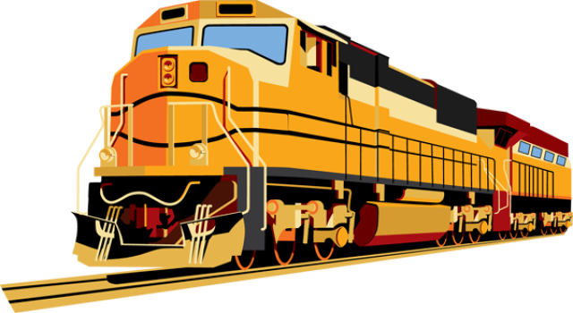 Train Png Image - Freight Train Clip Art (640x350), Png Download
