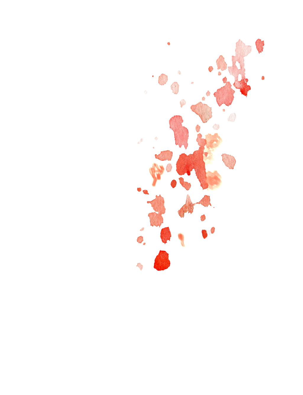 Red Water Drop Watercolor Hand Drawn Transparent - Watercolor Painting (1024x1406), Png Download