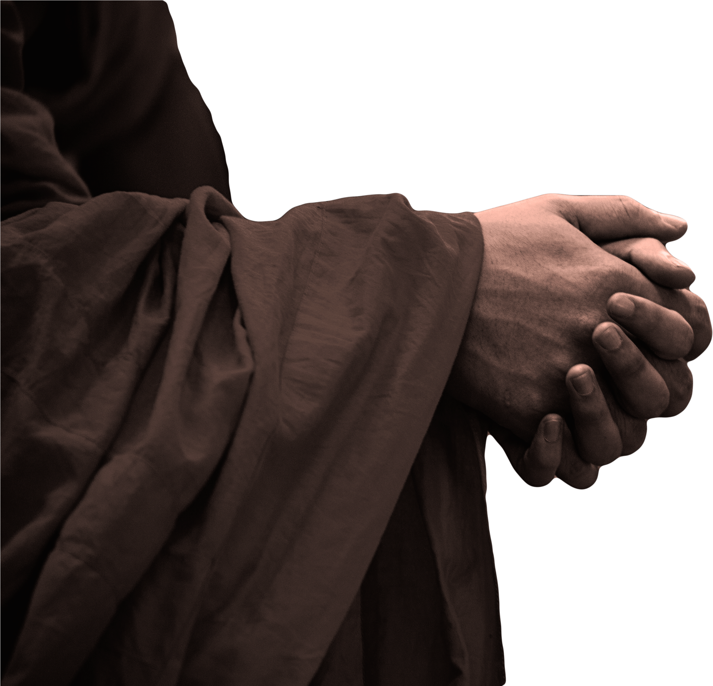 Praying Hands - Zen Monk (3284x2189), Png Download