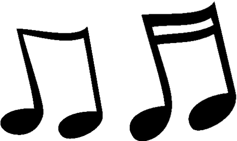 Music-notes - Music Notes Png (485x287), Png Download