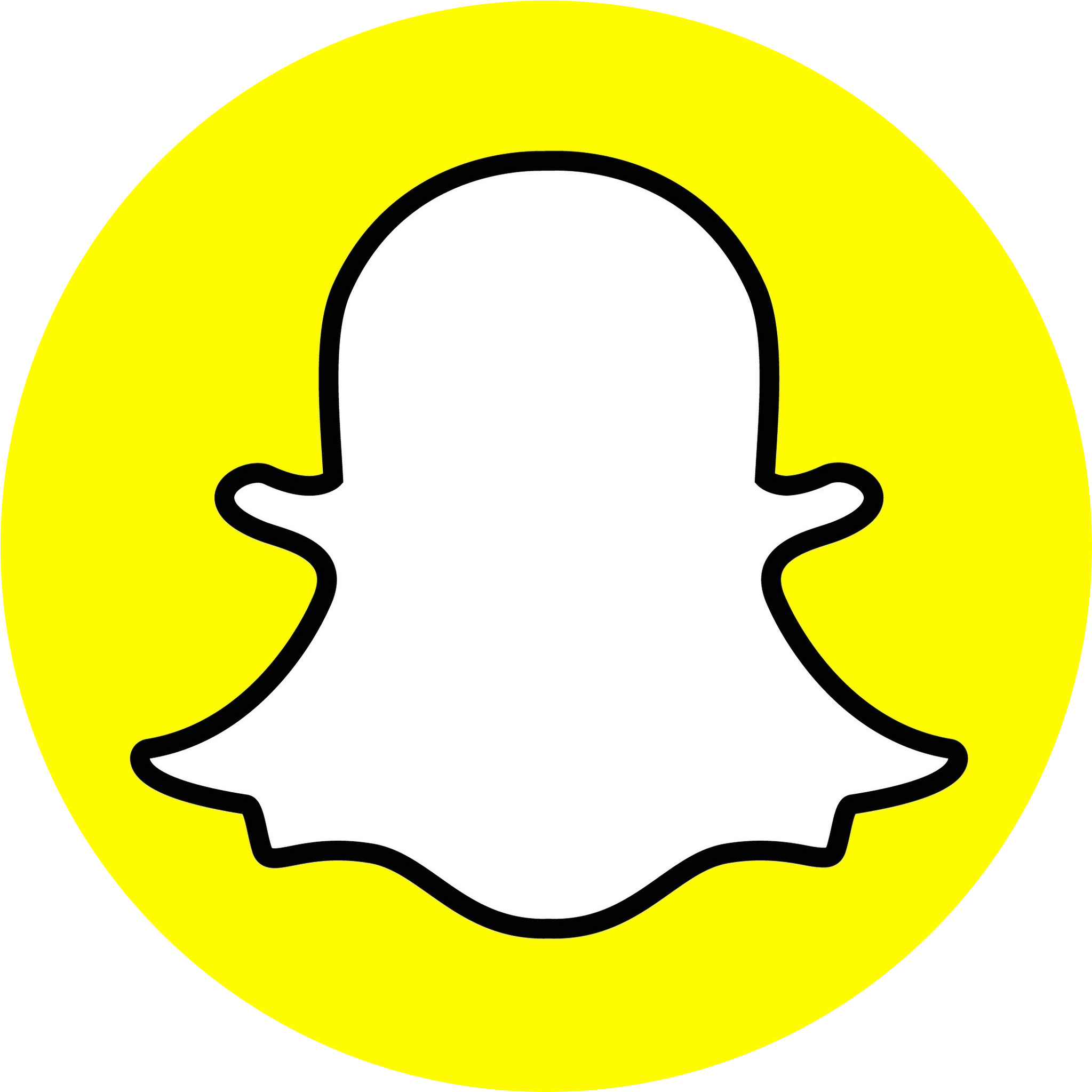 Snapchat-logo - Microfibre Social Media Cushion Cover Designed,printed (4864x2096), Png Download
