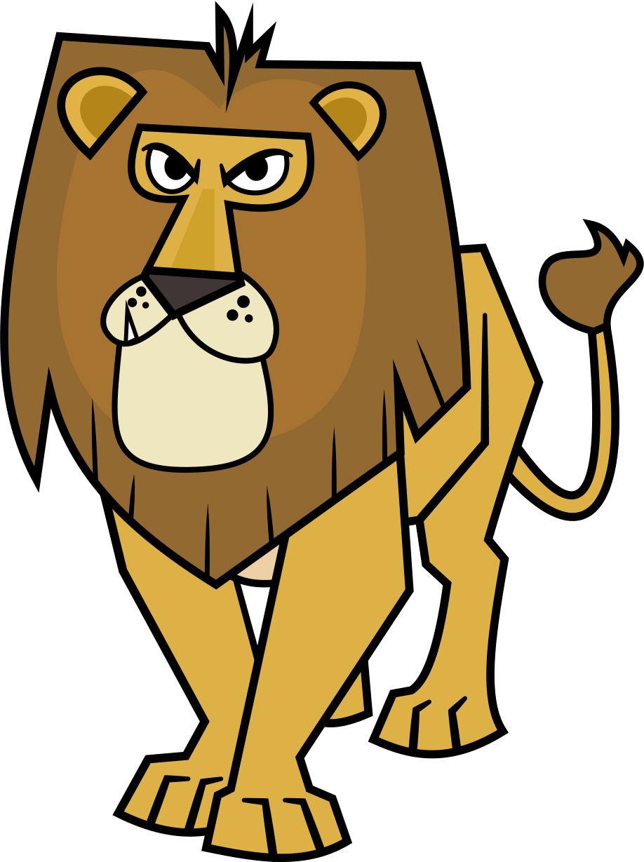 Lion - Cartoon Lion Png (918x1229), Png Download