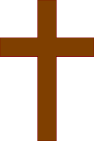 Brown Cross Clipart (396x593), Png Download