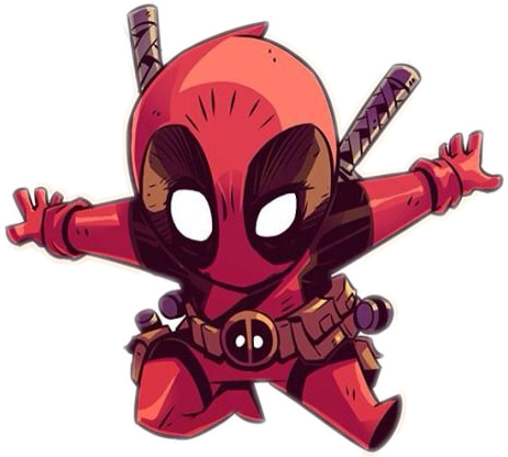 Deadpool Chibi Marvel Cartoon Art Cool Freetoedit - Deadpool Chibi (462x416), Png Download