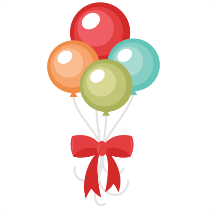 Happy - Cute Birthday Balloons Clipart (432x432), Png Download
