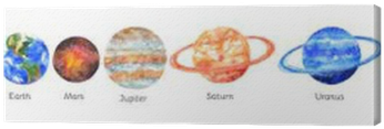 The Planets Of The Solar System On White Background - Amazingwall Sparking Crystal Planet Wall Self Adhesive (400x400), Png Download