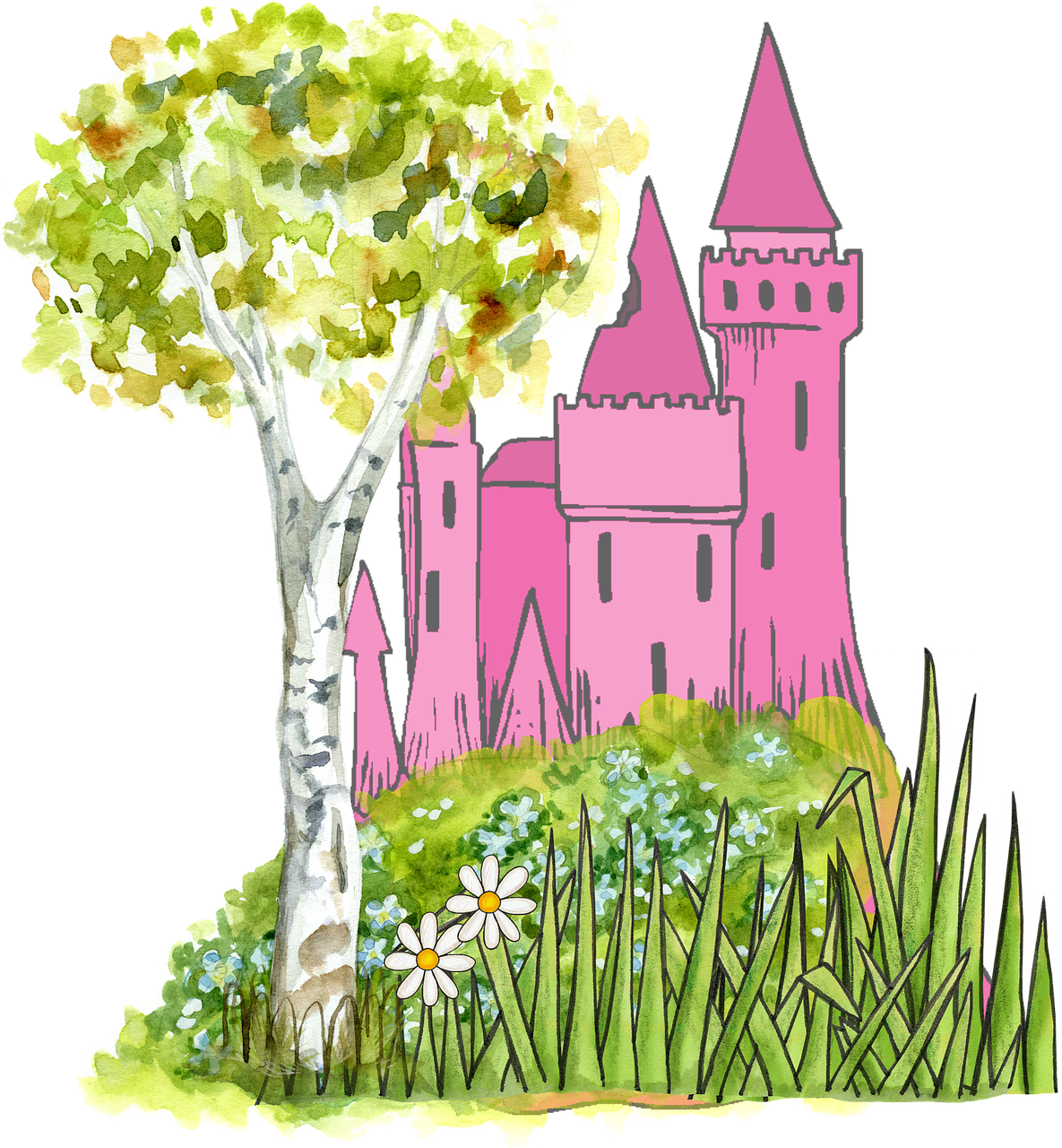 Fairy Land - 3d Rose 3drose Image Of Princess Castle (1185x1280), Png Download