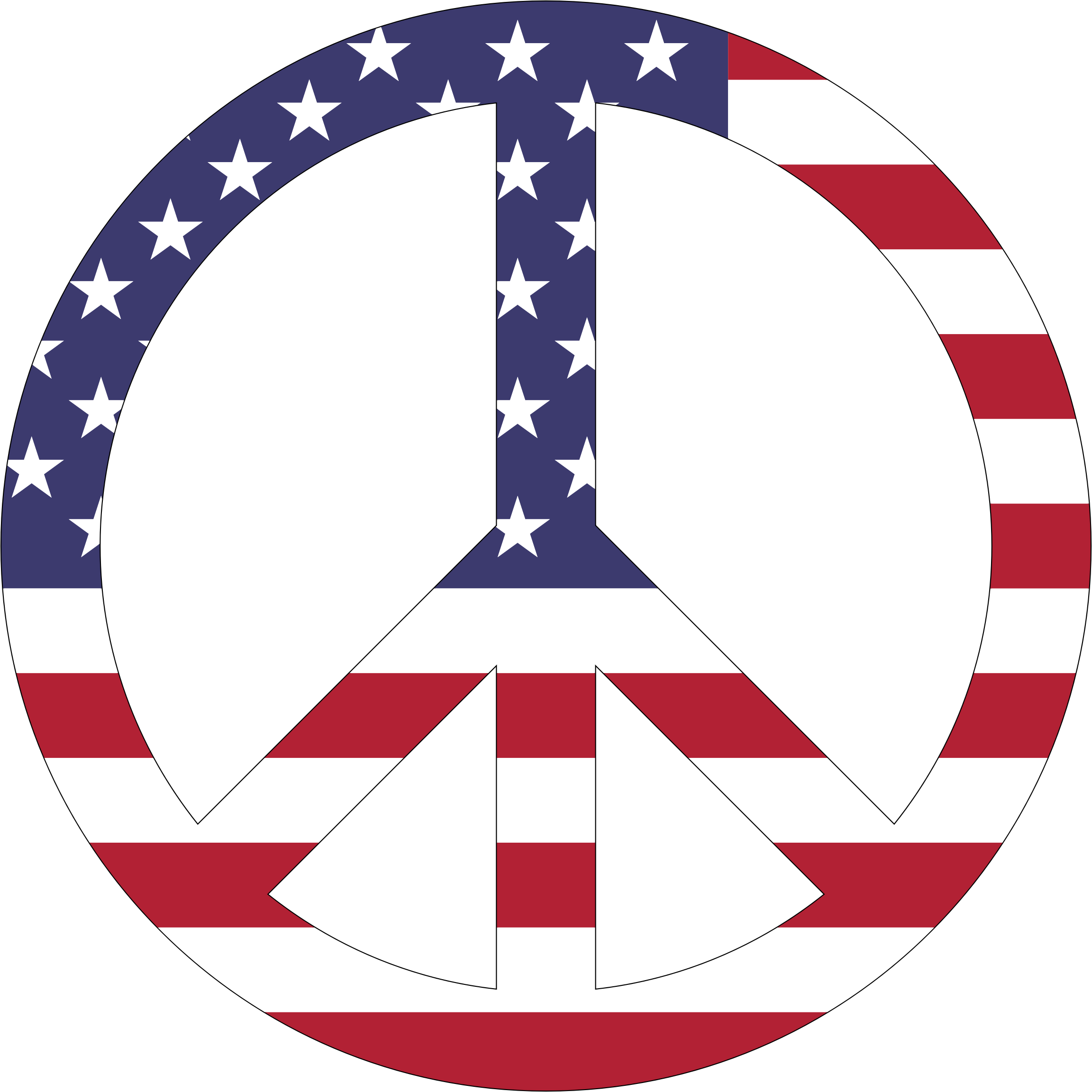 This Free Icons Png Design Of American Flag Peace Sign (2298x2298), Png Download