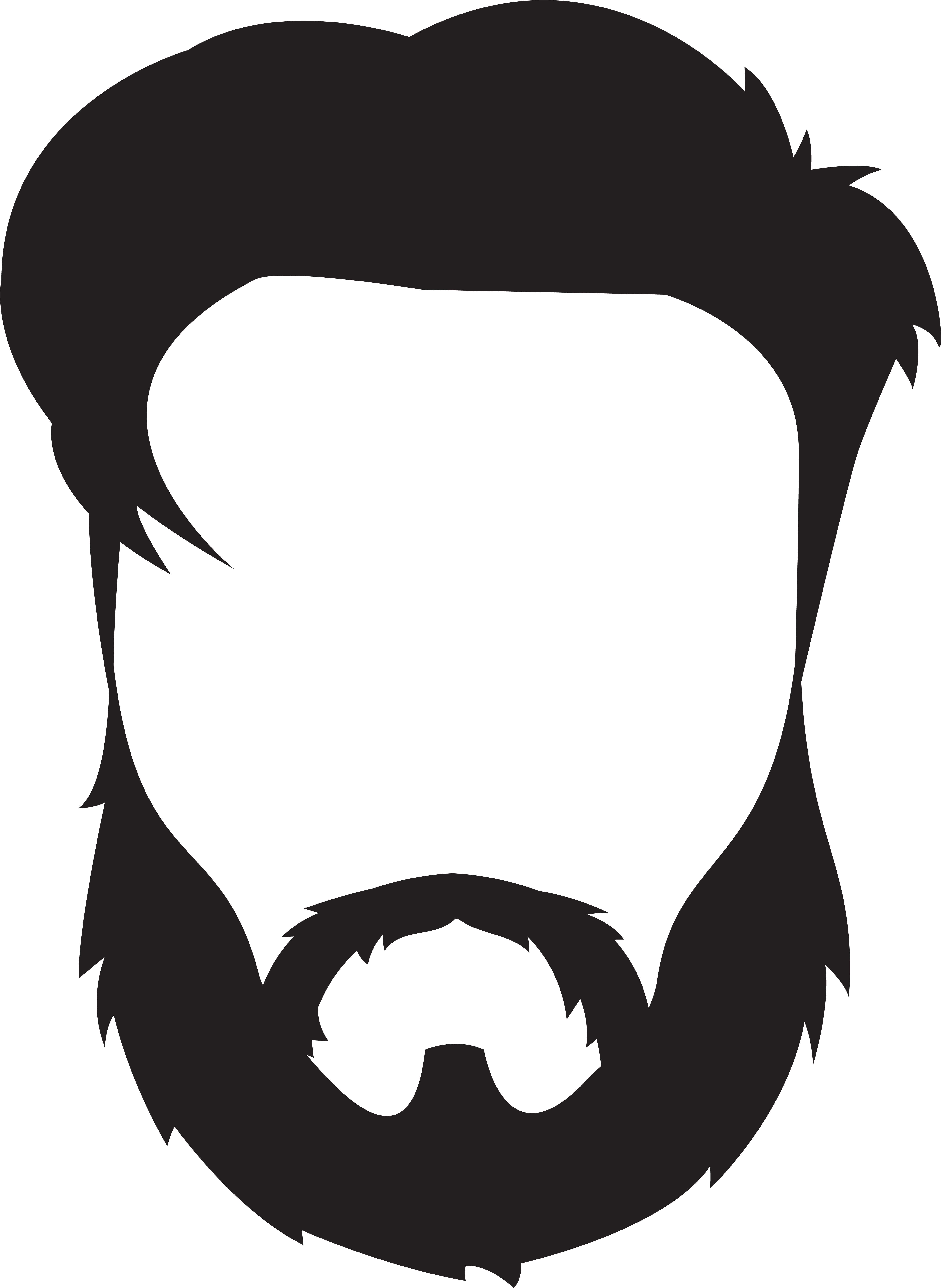 Cartoon Bearded Man Png (5849x8000), Png Download