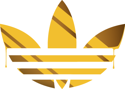 Adidas Clipart Yellow - Adidas Gold Logo Png (428x304), Png Download