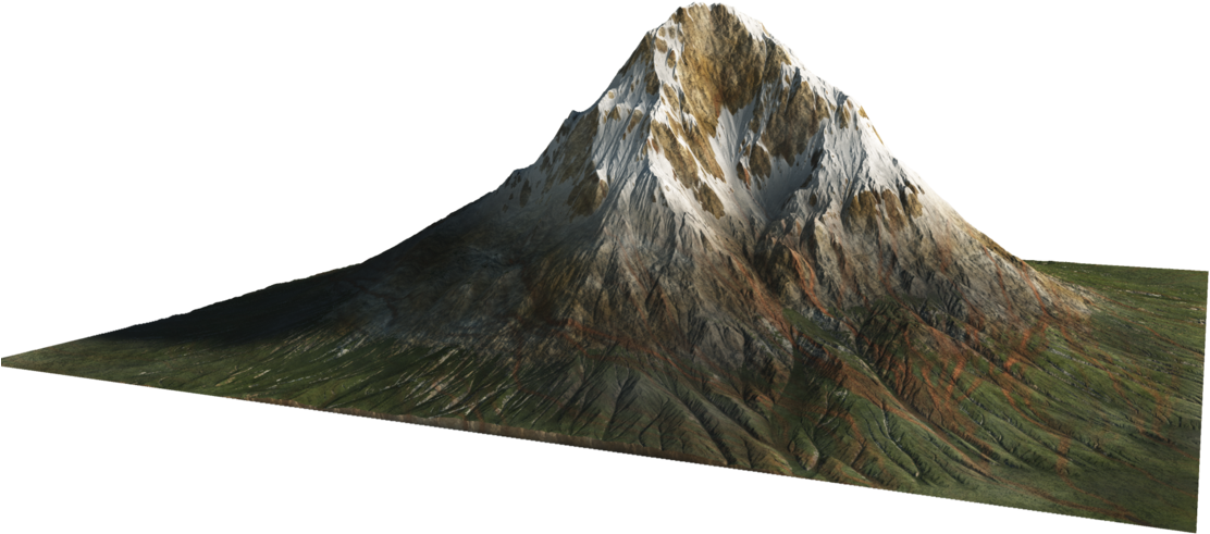 Volcano With White Background (1191x670), Png Download