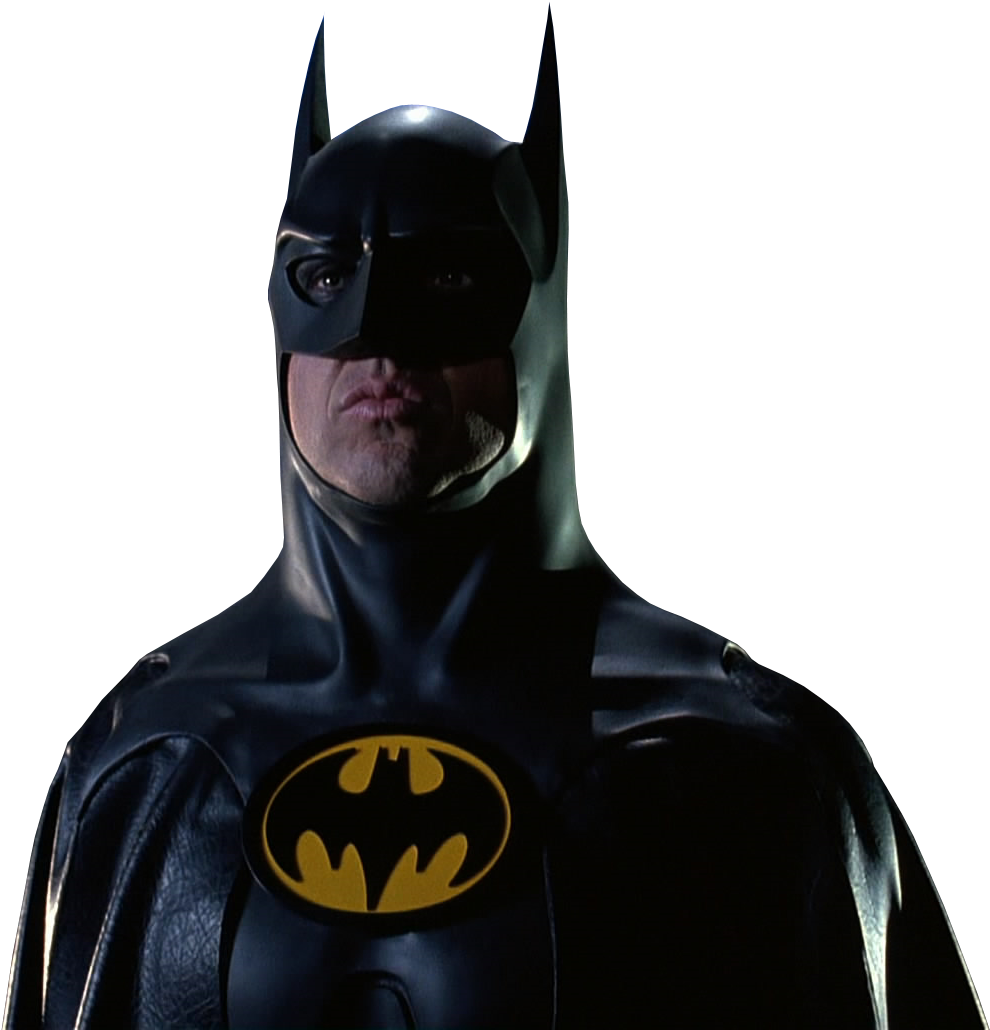 Batman - Batman Michael Keaton Et Superman Christopher Reeve (1037x1037), Png Download