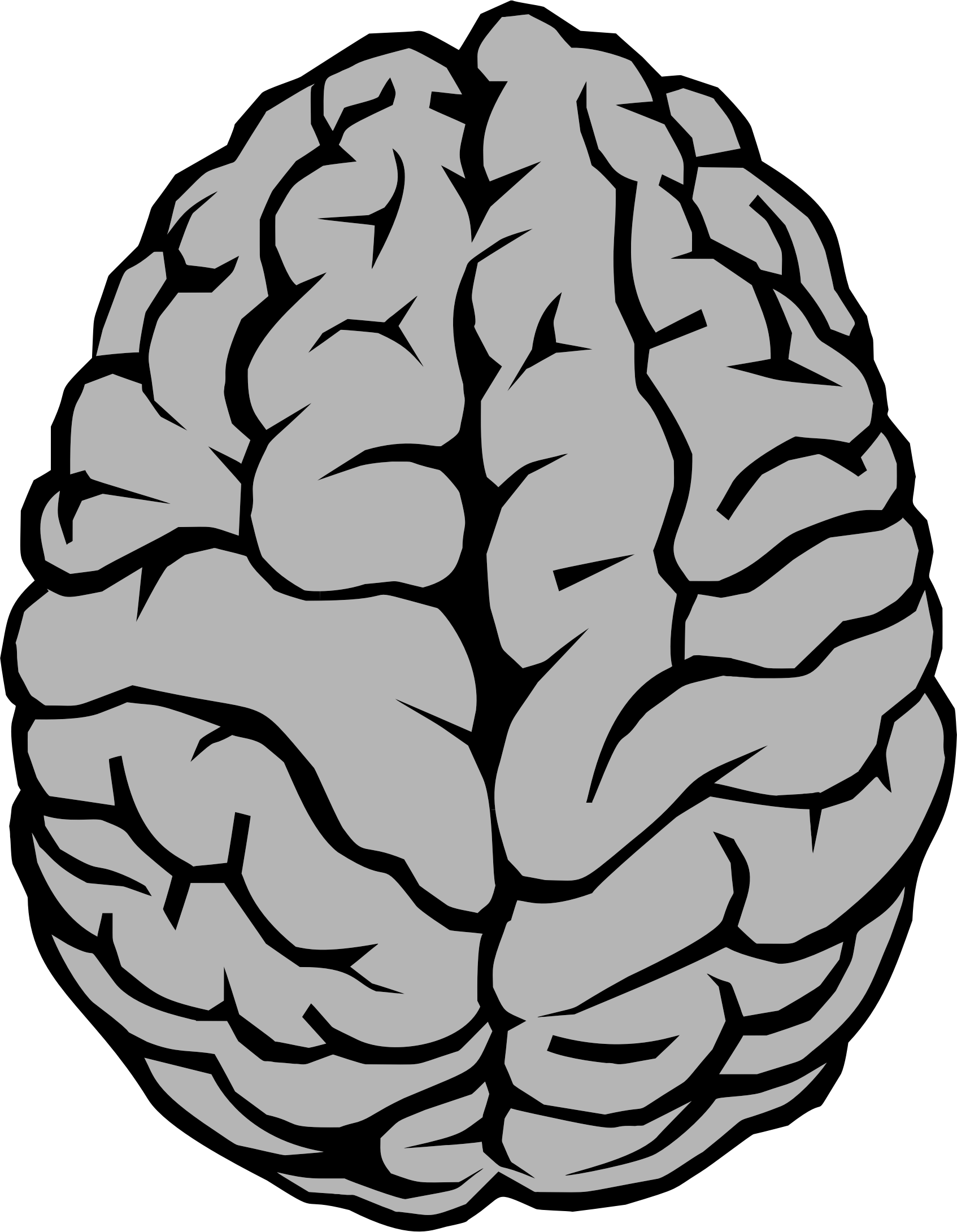 Banner Freeuse Stock Illustration Big Image Png - Brain Clip Art (1694x2181), Png Download