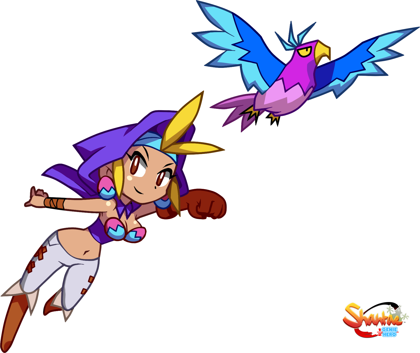 Sky And Wrench - Shantae Half Genie Hero Sky (1763x1482), Png Download