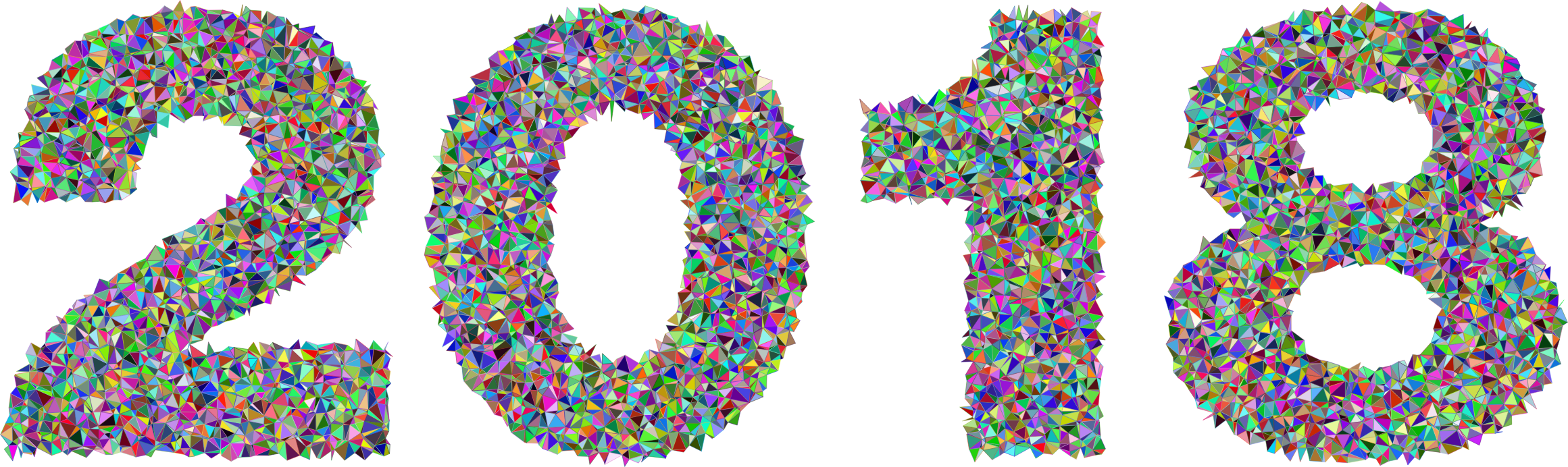 2018 Happy New Year Png Transparent - Happy New Year Transparent (2321x692), Png Download
