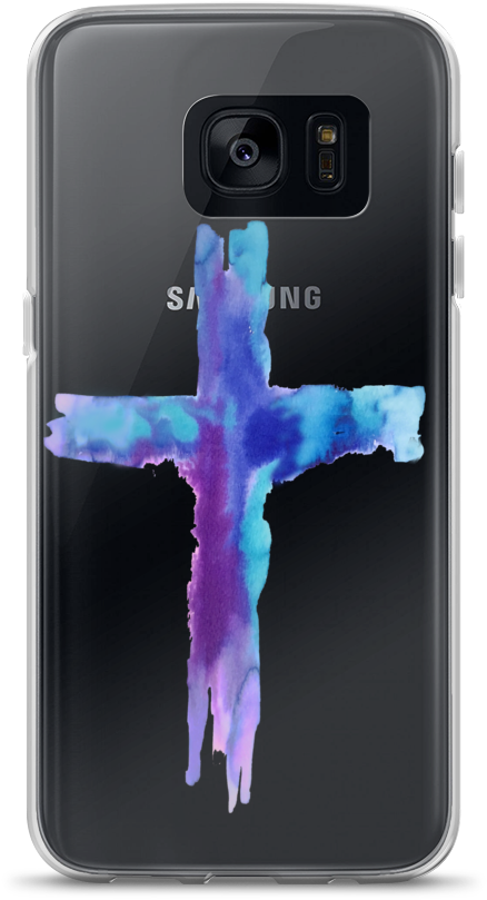 Watercolor Cross Samsung Case - Samsung Galaxy (1000x1000), Png Download