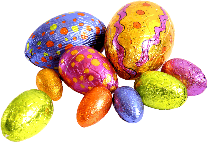Easter-eggs No Background - Easter Eggs Transparent Background (752x534), Png Download