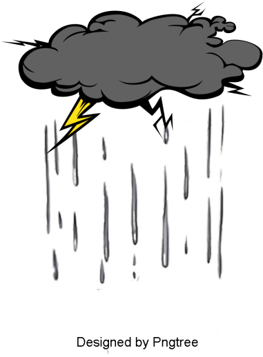 Beautiful Cool Cartoon Hand Painted Summer Weather - Rain (640x640), Png Download