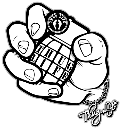 Thug Life Drawing At Getdrawings (600x616), Png Download
