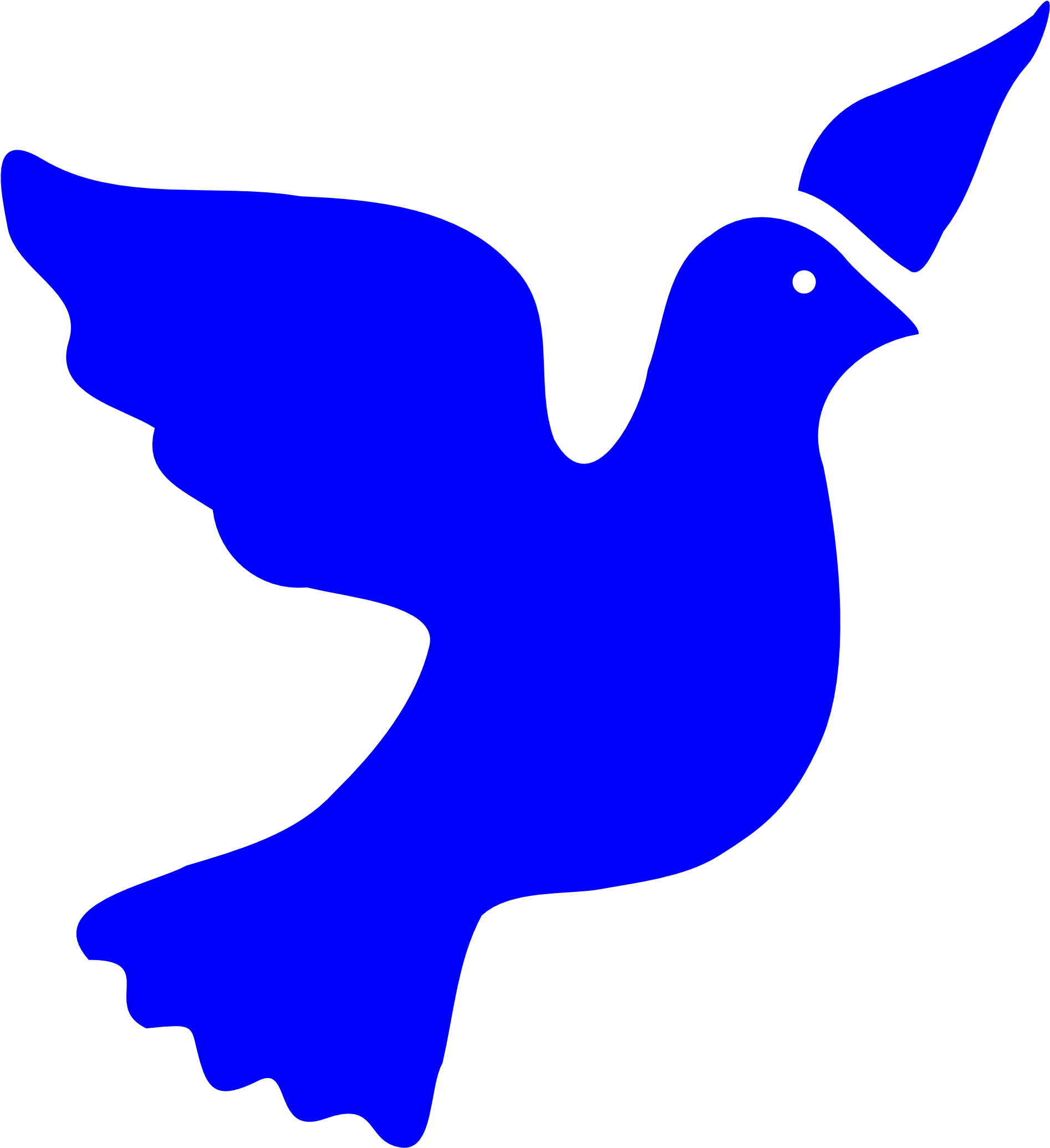 Blue Dove - Blue Dove Of Peace (1979x2164), Png Download